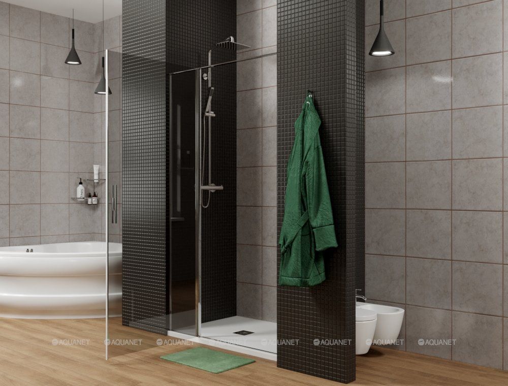 3.31010.00G PRIORITY, Дверь в нишу 1400мм стекло Тонир., серое, хром в интернет-магазине Sumom.kz