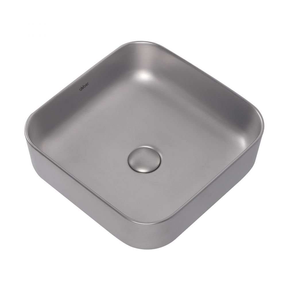Раковина накладная ABBER Rechteck AC2211MS серебро матовое в интернет-магазине Sumom.kz