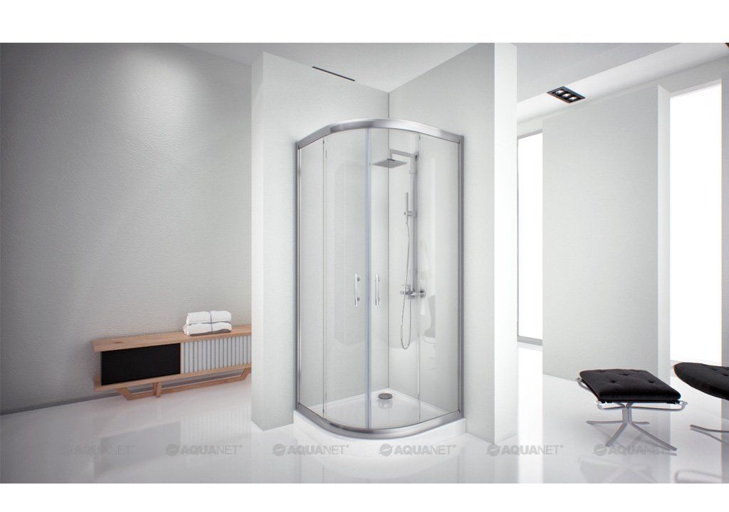 Душевой уголок Aquanet Alfa NAA2142 100x100, R550, прозрачное стекло 00185040 в интернет-магазине Sumom.kz