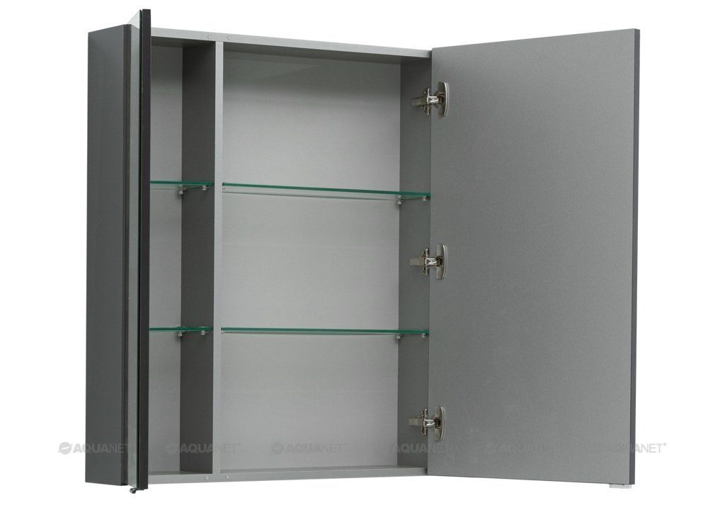 Шкаф-зеркало Aquanet Алвита 90 серый антрацит (240110) в интернет-магазине Sumom.kz