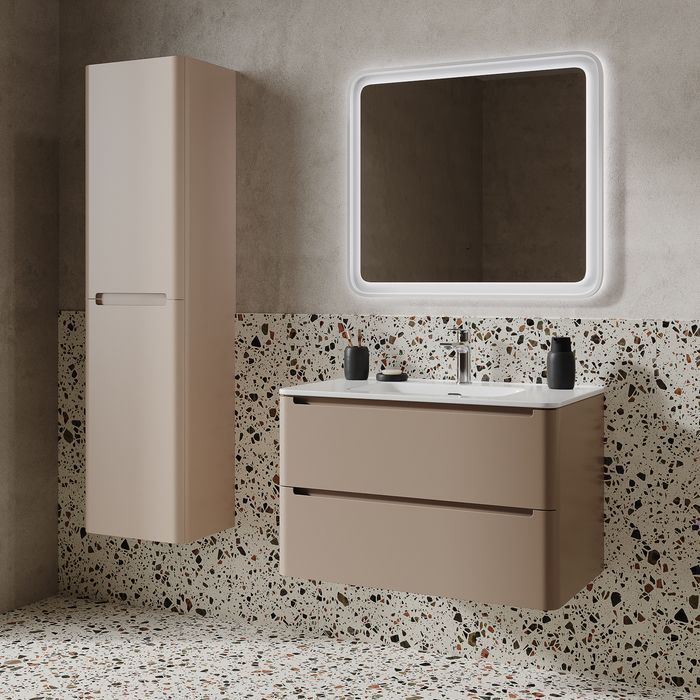 Тумба с умывальником, подвесная, 80 см, капучино, Edifice, IDDIS, EDI80C0i95K в интернет-магазине Sumom.kz