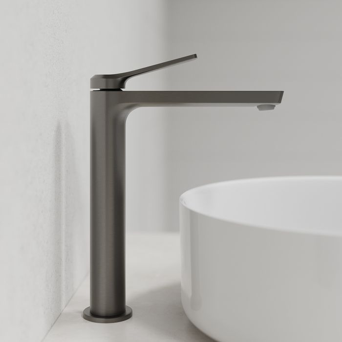 Смеситель для настольного умывальника, матовый графит, Parker, IDDIS, PARGM01i01 большой выбор под ваш дизайн!