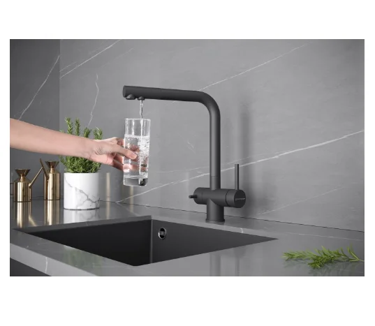 Кухонный смеситель KüchenStern FOKUS-F черный KS-800212 большой выбор под ваш дизайн!