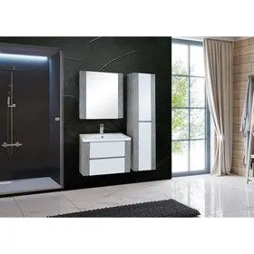 Шкаф-зеркало Стоун 70 ателье светлое, универсальный 207033 в интернет-магазине Sumom.kz