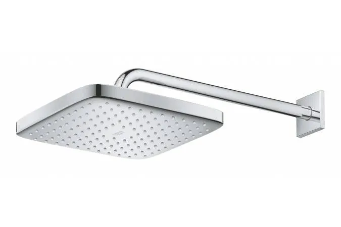 Верхний душ, квадратный, кронштейн 380, хром Grohe Tempesta 250 Cube 26682000 в интернет-магазине Sumom.kz