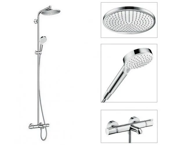 Душевой гарнитур Hansgrohe Crometta S240 Showerpipe 27320000 в интернет-магазине Sumom.kz