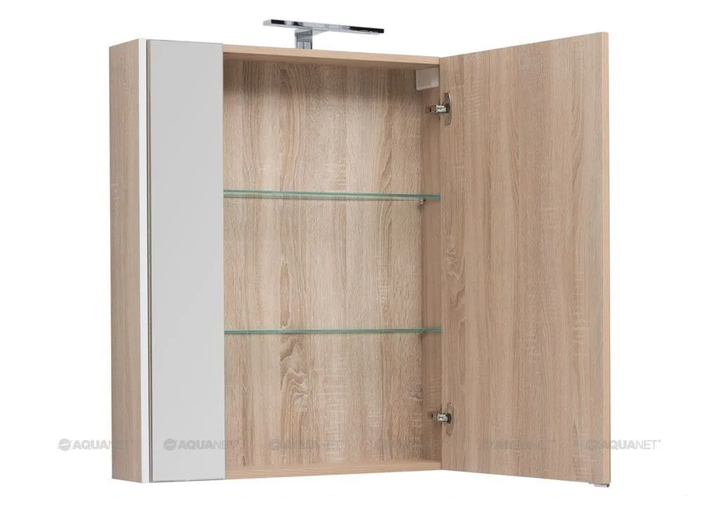 Шкаф-зеркало Aquanet Августа 75 дуб сонома (210012) в интернет-магазине Sumom.kz