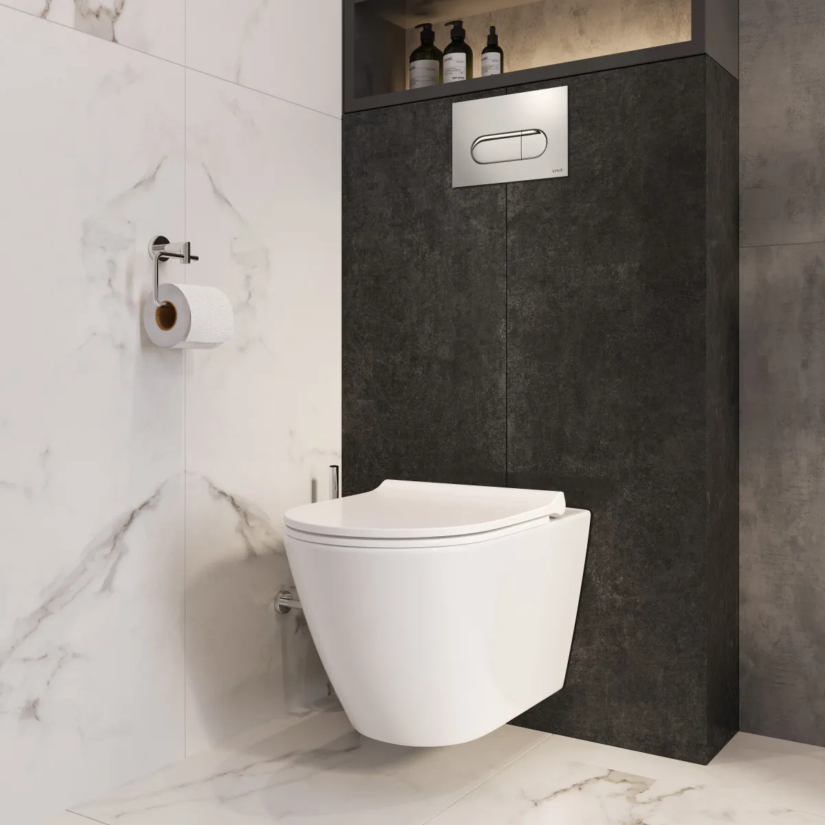 Унитаз подвесной Vitra Sanibel 7551B003-0075 SmoothFlush с сиденьем 801-003-019 в интернет-магазине Sumom.kz
