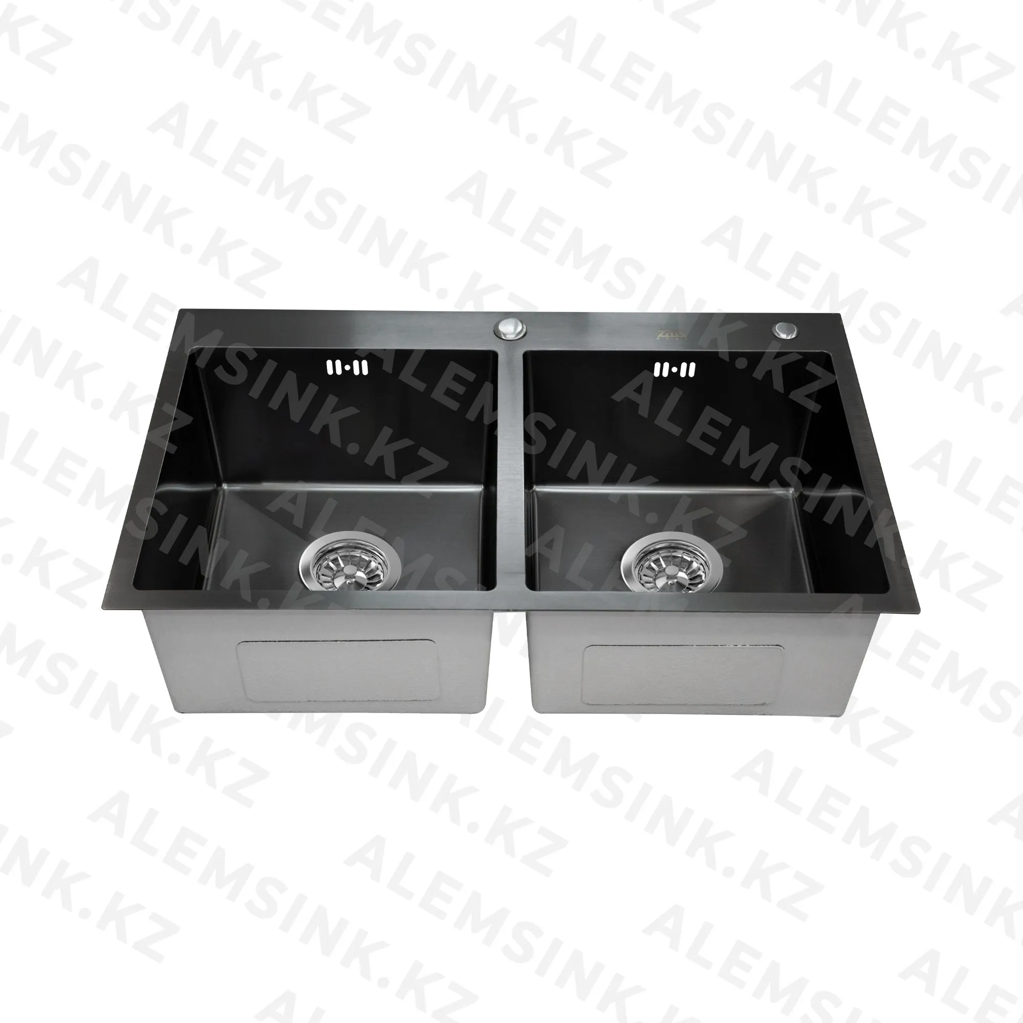 Кухонная мойка на две чаши Zeus 78*50 Чёрный в интернет-магазине Sumom.kz