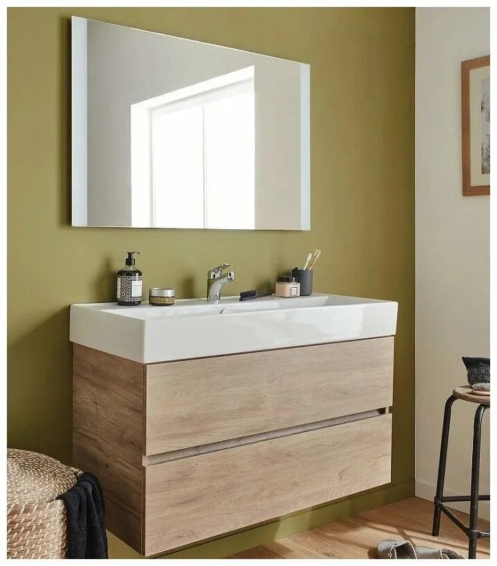 Тумба под раковину 100, дуб давос натуральный Jacob Delafon Tolbiac EB2383-E75 в интернет-магазине Sumom.kz