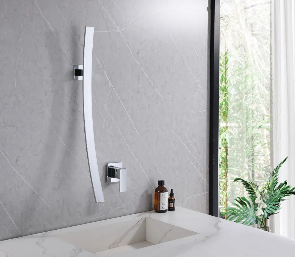 Смеситель ABBER Daheim AF8209 скрытого монтажа для раковины, хром большой выбор под ваш дизайн!