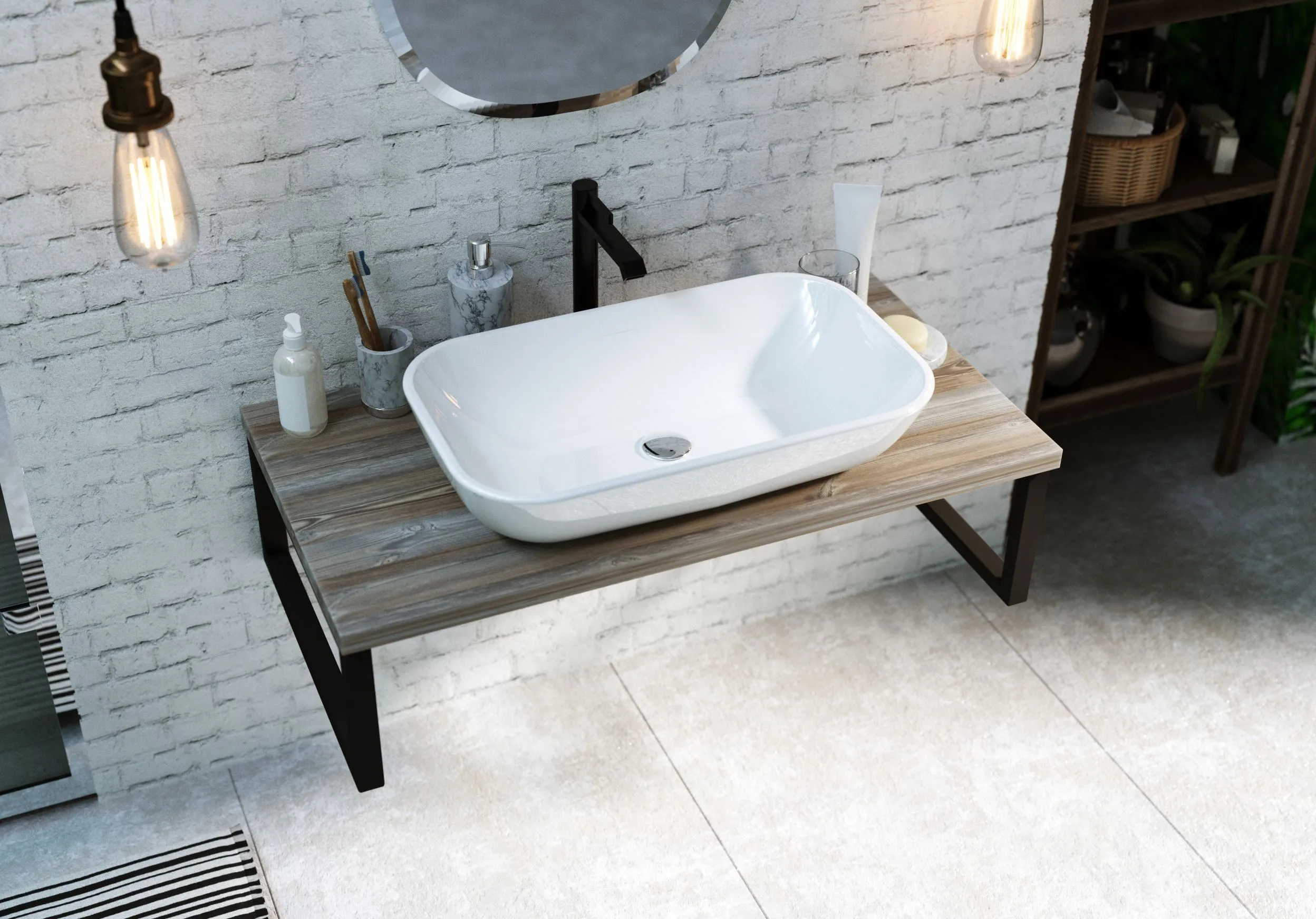 Столешница 1Marka GRUNGE LOFT 70 Дуб Намибия Ц0000015937 в интернет-магазине Sumom.kz