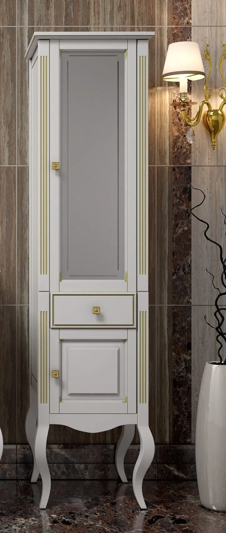 Пенал Opadiris Лаура Белый правый в интернет-магазине Sumom.kz