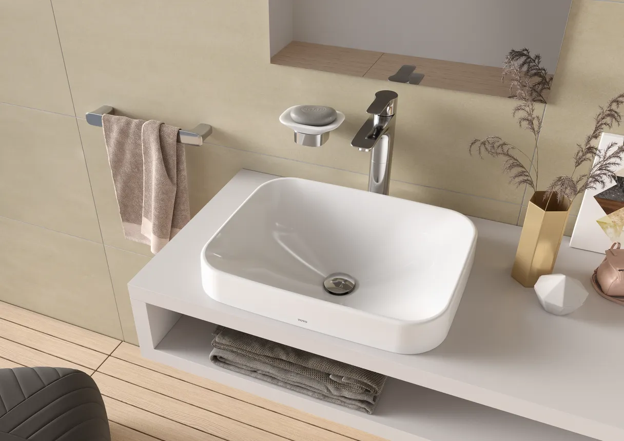 Раковина накладная 50, белый TOTO LF L5715E в интернет-магазине Sumom.kz