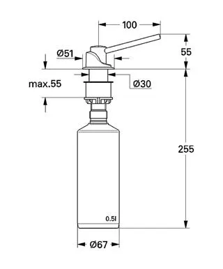Схема товара Дозатор для жидкого мыла Grohe 28891000