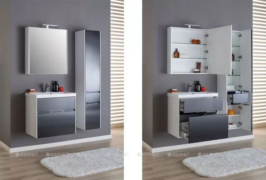 Шкаф-зеркало Aquanet Латина 70 белый 179997 в интернет-магазине Sumom.kz