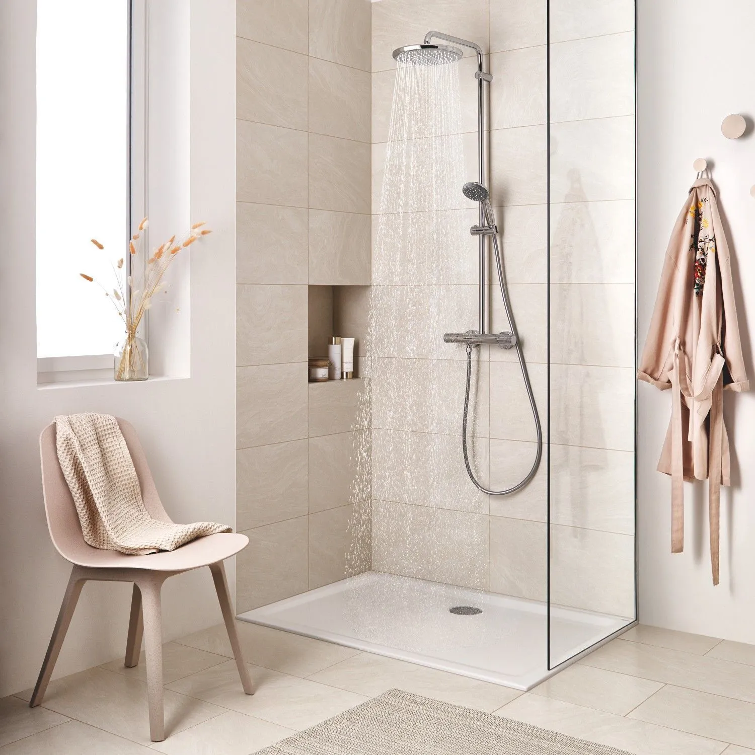Душевой гарнитур Grohe Vitalio Start 250 shower system THM 9,5l 26677000 в интернет-магазине Sumom.kz Душевой гарнитур Grohe Vitalio Start 250 shower system THM 9,5l 26677000 в интернет-магазине Sumom.kz