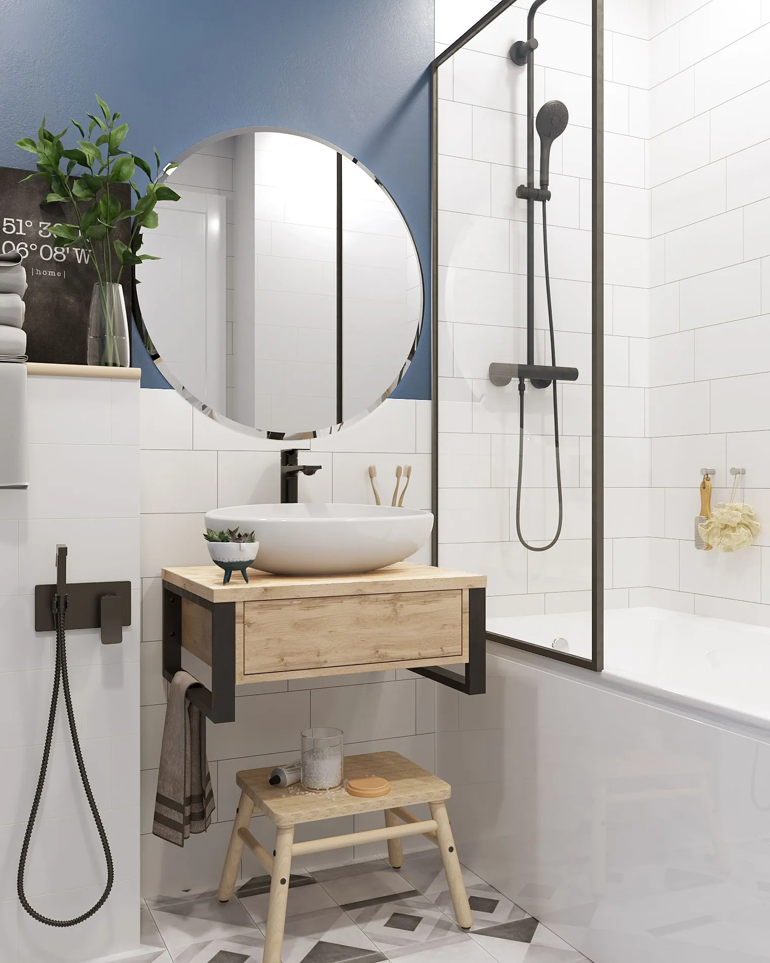 Тумба 1Marka GRUNGE LOFT 60П 1в.я Дуб Вотан Ц0000001580 в интернет-магазине Sumom.kz