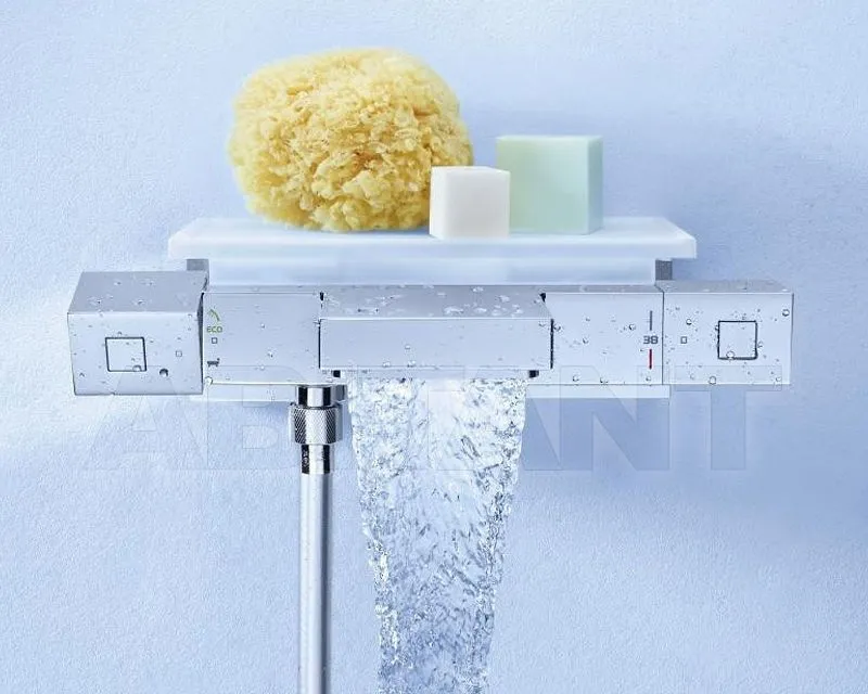 Смеситель с термостатом для ванны Grohe Grohtherm Cube с полочкой 34502000 с гарантией и доставкой по всему Казахстану Смеситель с термостатом для ванны Grohe Grohtherm Cube с полочкой 34502000 большой выбор под ваш дизайн!