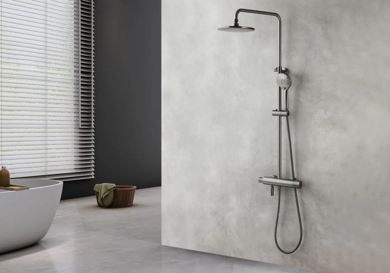 Смеситель Lemark Bronx LM3772GM для душа термостатический в интернет-магазине Sumom.kz