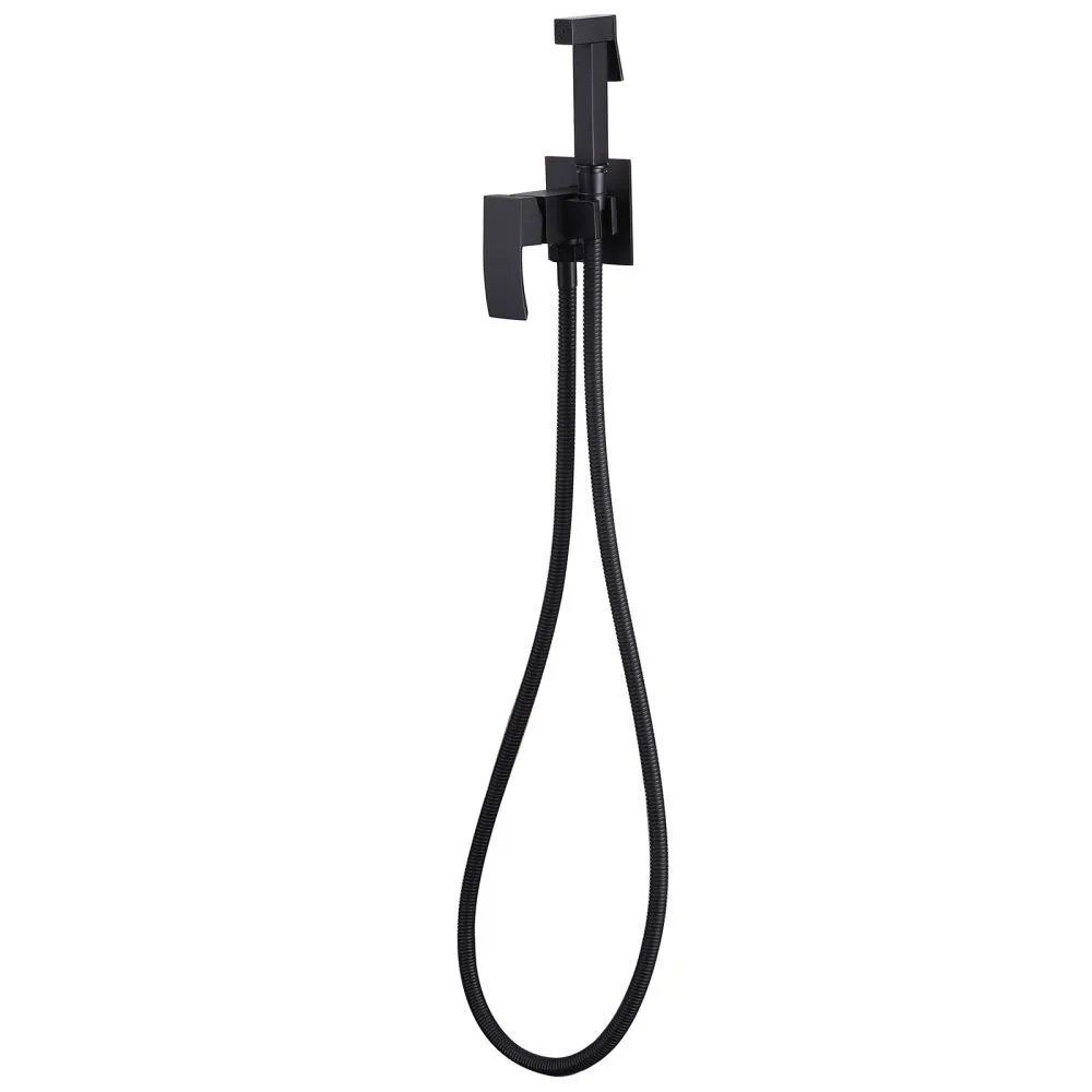 Смеситель ABBER Wasserfall AF8625B с гигиеническим душем, черный матовый с гарантией и доставкой по всему Казахстану Смеситель ABBER Wasserfall AF8625B с гигиеническим душем, черный матовый большой выбор под ваш дизайн!