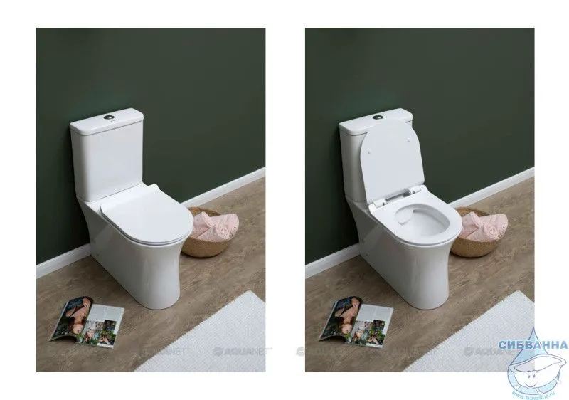 Унитаз напольный безободковый Aquanet Rimless Roll 210764+210765 с сиденьем Soft Close микролифт CL-12249B в интернет-магазине Sumom.kz Унитаз напольный безободковый Aquanet Rimless Roll 210764+210765 с сиденьем Soft Close микролифт CL-12249B в интернет-магазине Sumom.kz