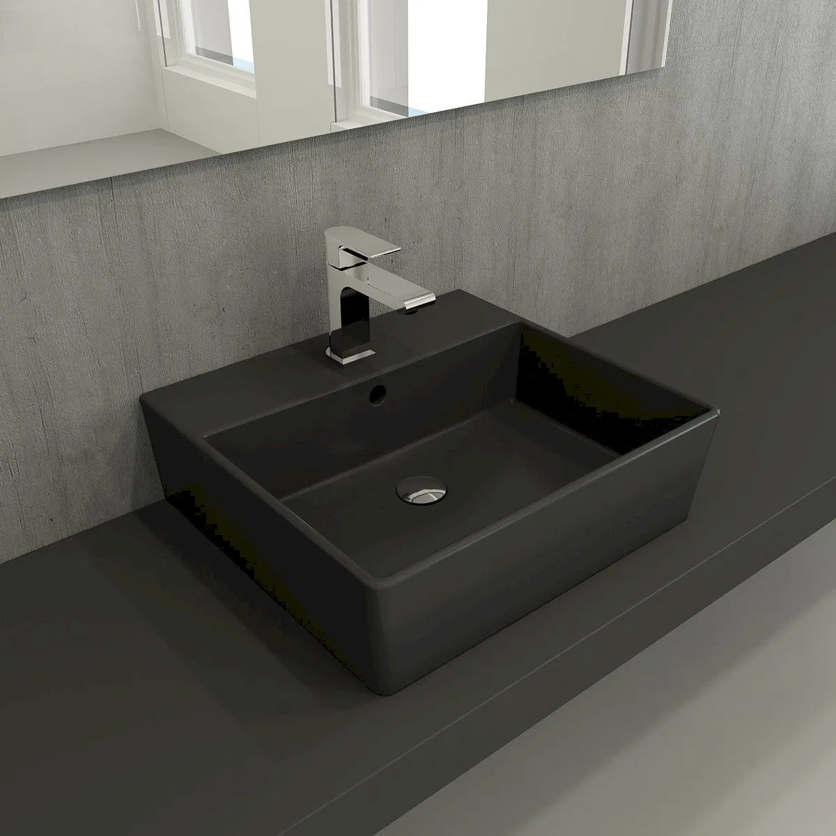 Умывальник накладной Bocchi Milano 50x45 антрацит матовый 1216-020-0126 в интернет-магазине Sumom.kz
