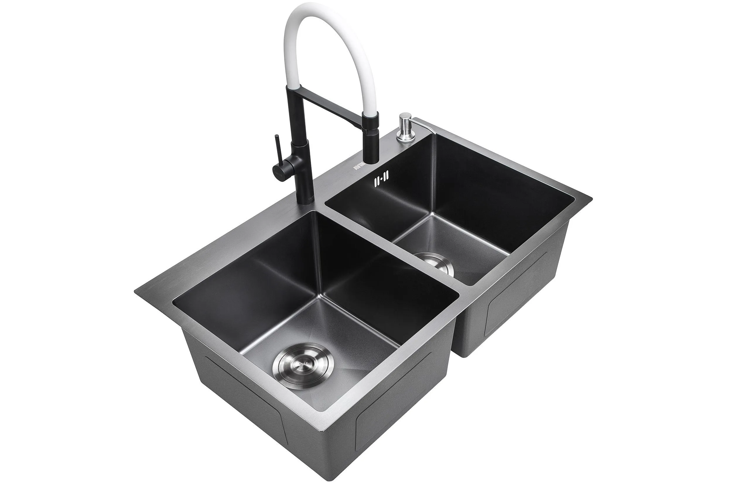 Мойка из нержавеющей стали Avina HM 78x48/2 Black 08 в интернет-магазине Sumom.kz