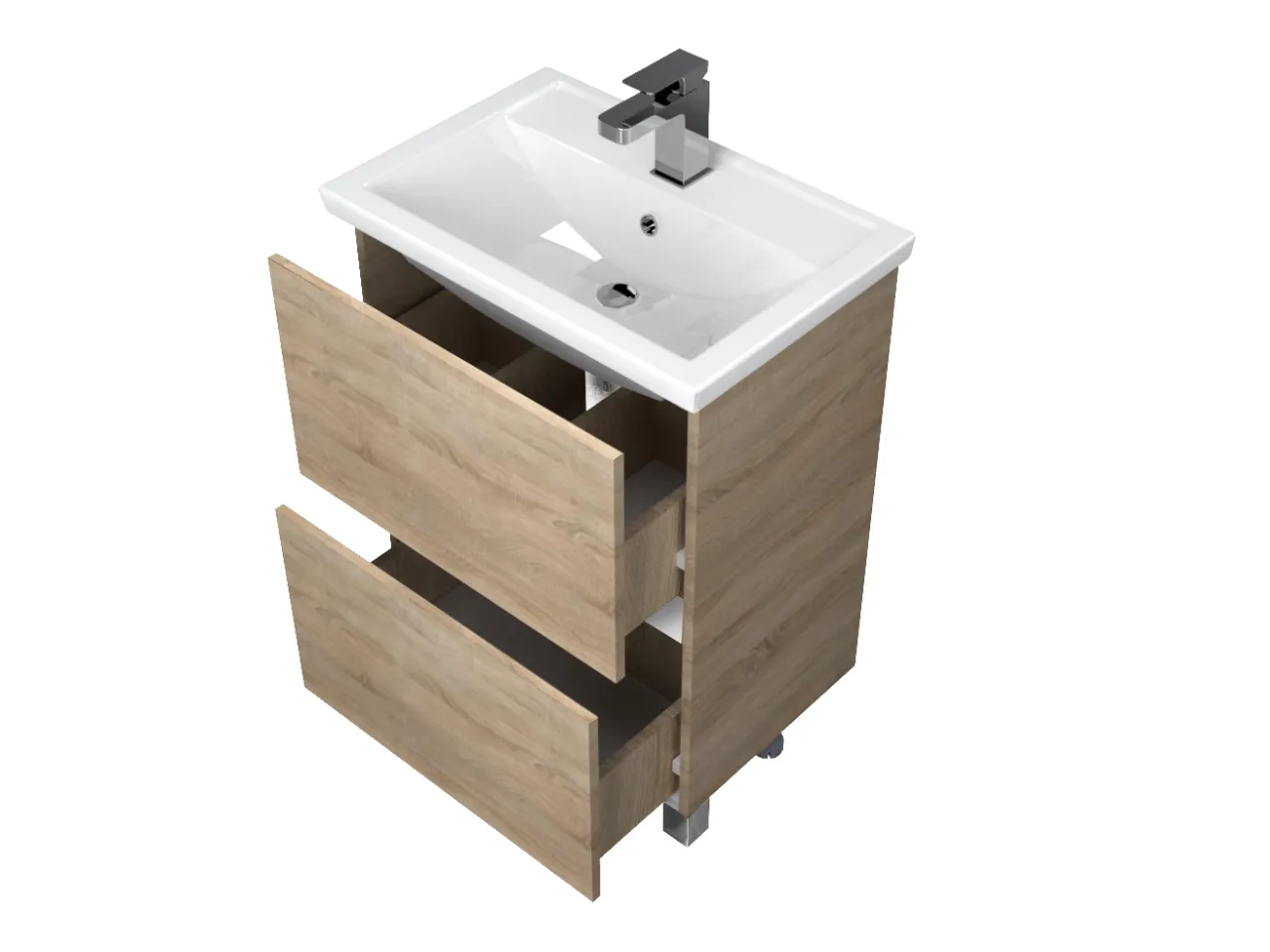 Тумба под умывальник 1 МарКа Aris 60Н 2я. Дуб Сонома У76060 в интернет-магазине Sumom.kz