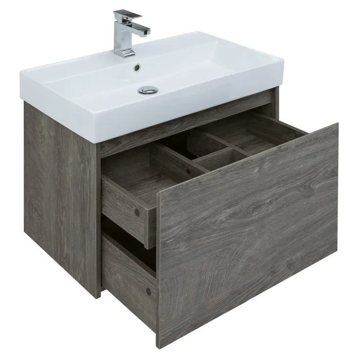 Тумба-умывальник Aquanet Nova Lite 60 дуб рошелье (1 ящик) (242570+242905) в интернет-магазине Sumom.kz