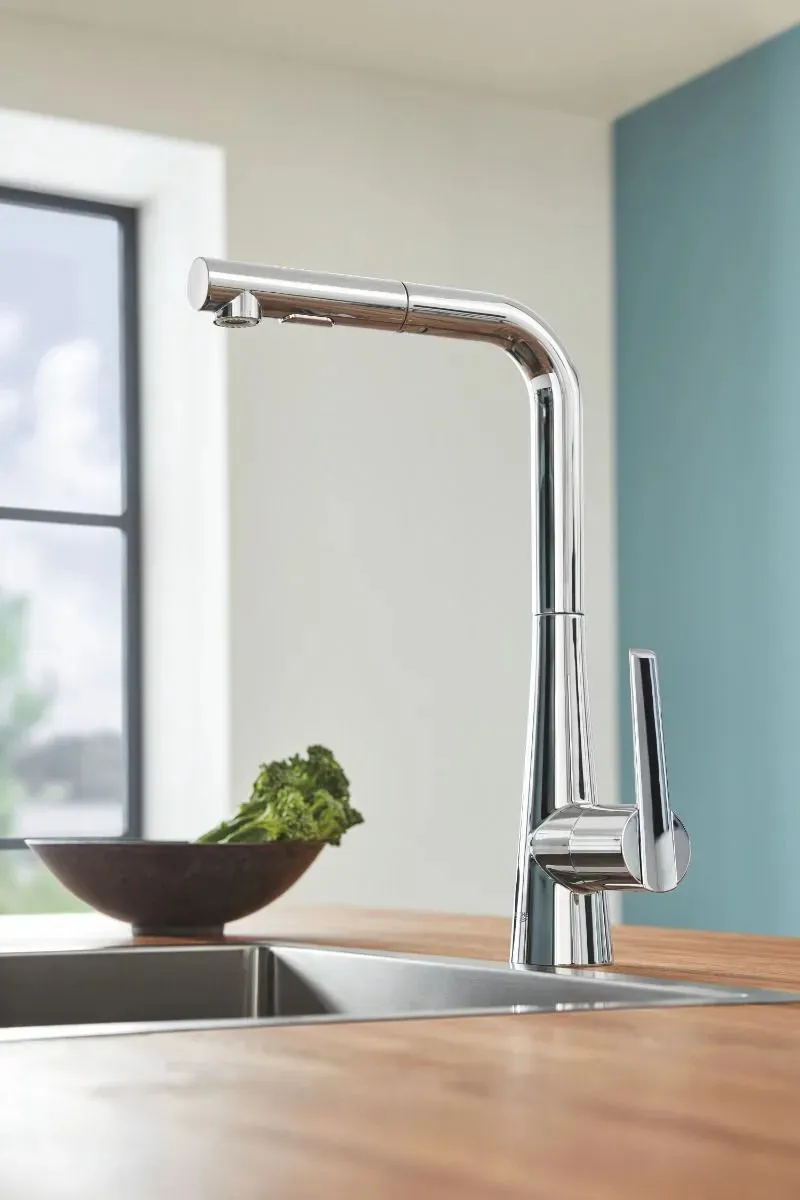 Смеситель для кухни, выдвижной излив, хром Grohe Zedra 32553002 большой выбор под ваш дизайн!