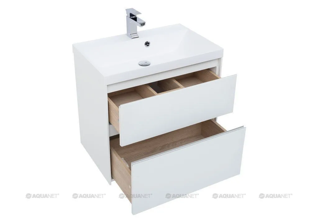 Тумба под умывальник Aquanet Гласс 70 белый (206700) в интернет-магазине Sumom.kz