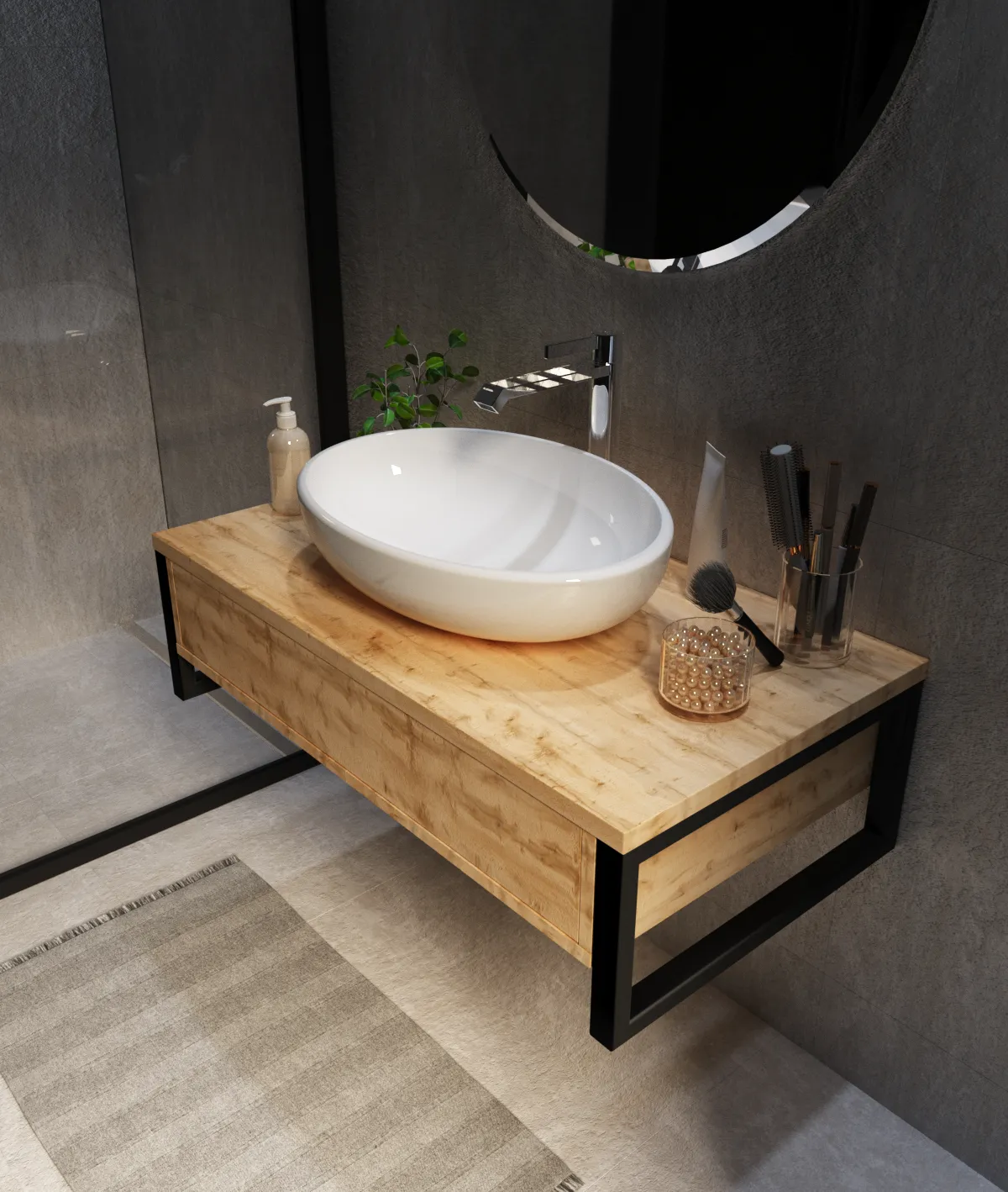 Тумба GRUNGE LOFT 100П 1в.я Дуб Вотан У85844 в интернет-магазине Sumom.kz
