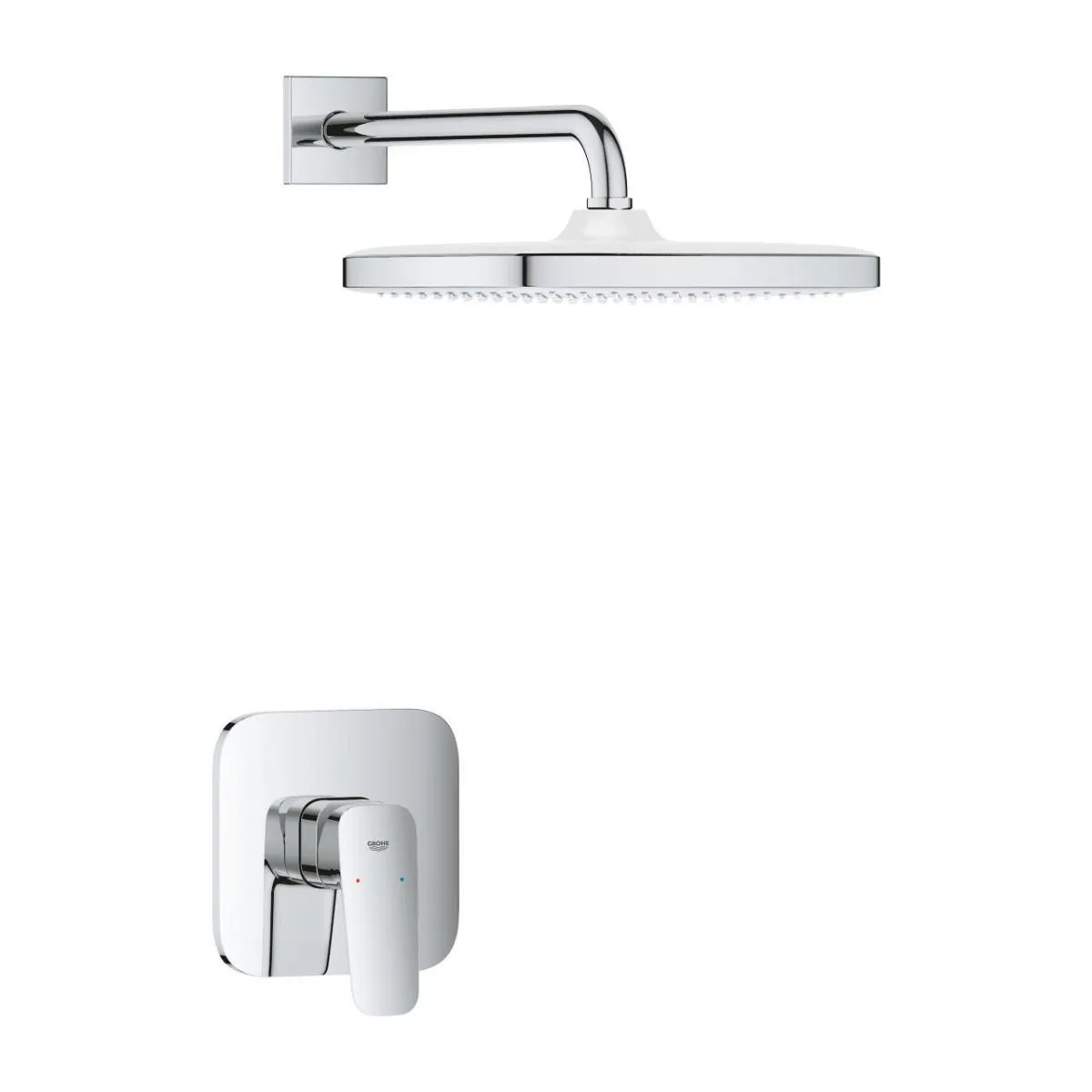 Набор для душа GROHE Cubeo: смеситель для душа 1-рычажный с верхним душем Tempesta 250, хром 1053340000 в интернет-магазине Sumom.kz Набор для душа GROHE Cubeo: смеситель для душа 1-рычажный с верхним душем Tempesta 250, хром 1053340000 в интернет-магазине Sumom.kz