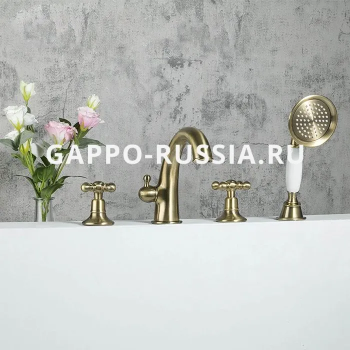 Смеситель на борт ванны Gappo G1189-4 большой выбор под ваш дизайн!