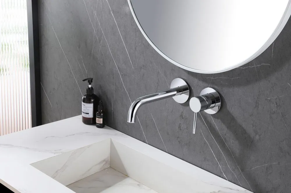 Смеситель ABBER Wasser Kreis AF8112 для раковины скрытого монтажа, хром большой выбор под ваш дизайн!