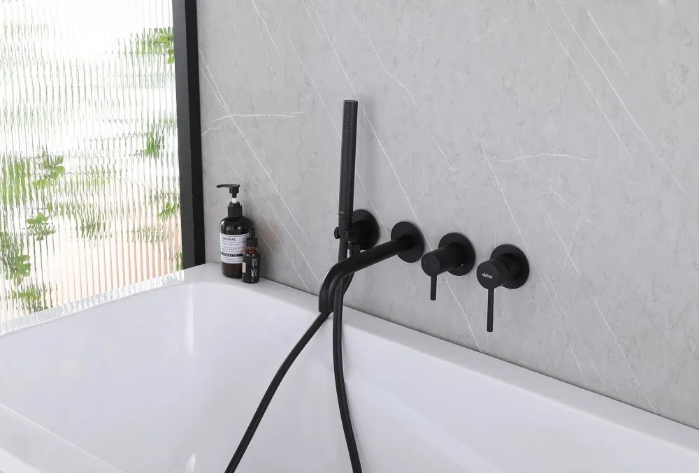 Смеситель ABBER Wasser Kreis AF8130B для ванны скрытого монтажа, черный матовый с гарантией и доставкой по всему Казахстану Смеситель ABBER Wasser Kreis AF8130B для ванны скрытого монтажа, черный матовый большой выбор под ваш дизайн!