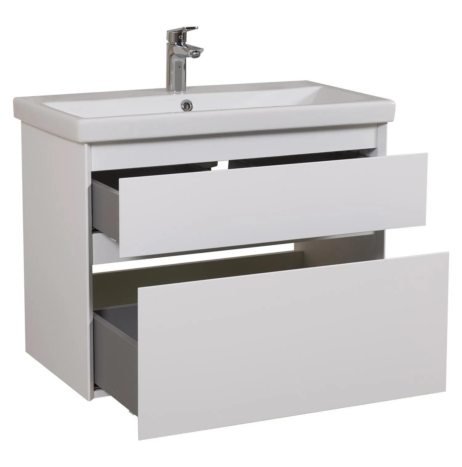 Тумба подвесная AQUARODOS "Элит" 80 см белый цвет с умывальником "Elite" в интернет-магазине Sumom.kz