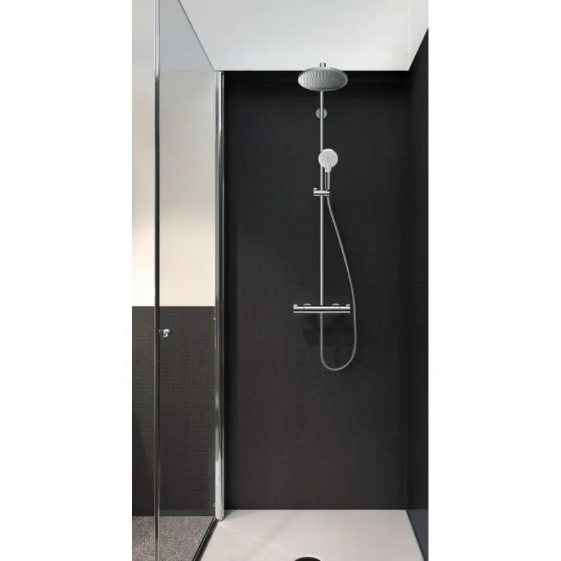 Душевая система с термостатом для душа, хром Hansgrohe Crometta 240 Showerpipe 27267000 в интернет-магазине Sumom.kz