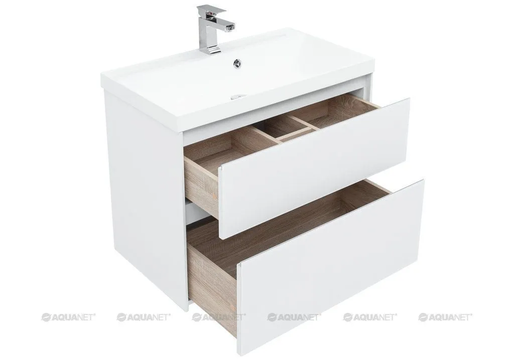 Тумба-умывальник Aquanet Гласс 80 белый (238361+179395) в интернет-магазине Sumom.kz Тумба-умывальник Aquanet Гласс 80 белый (238361+179395) в интернет-магазине Sumom.kz