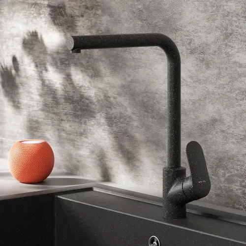 Смеситель для кухни L-образный излив, черный, шт F8005022 Am Pm Like большой выбор под ваш дизайн!