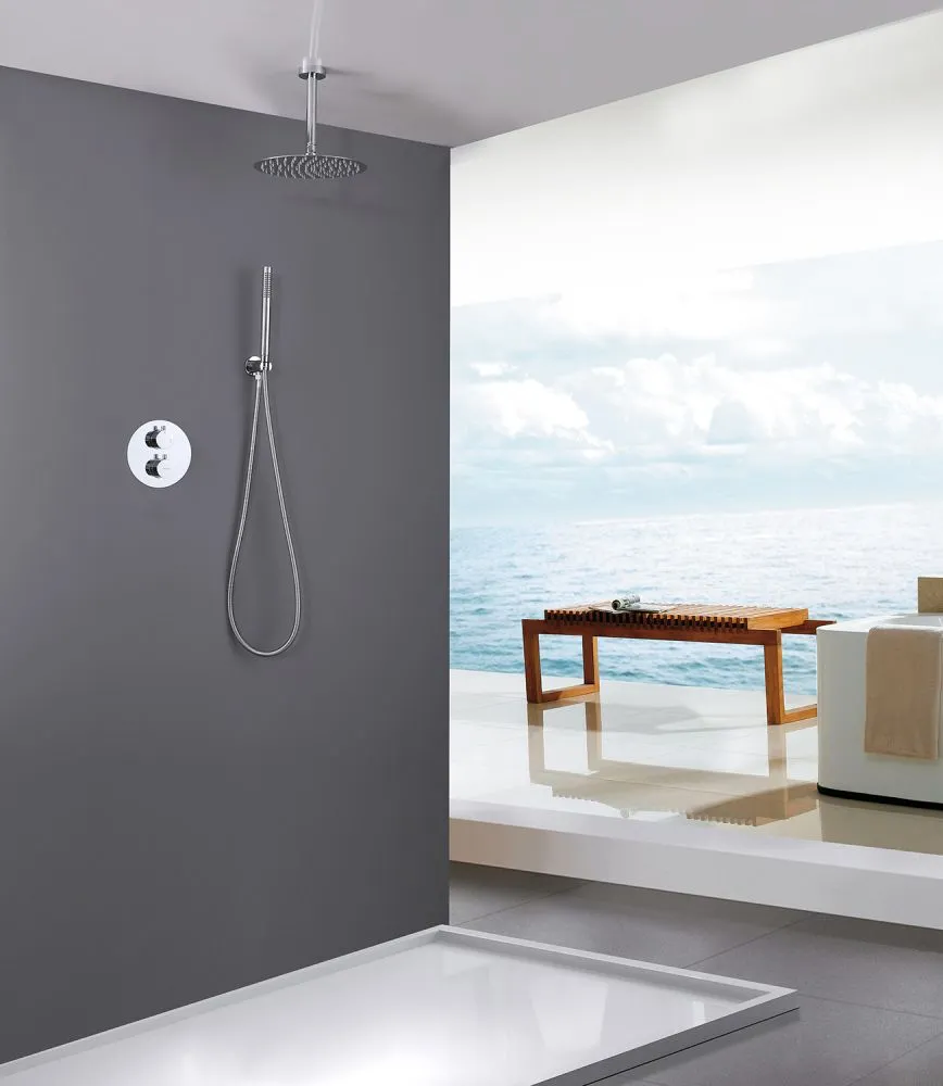 Душевая система ABBER Wasser Kreis AF8121 скрытого монтажа без излива, хром в интернет-магазине Sumom.kz