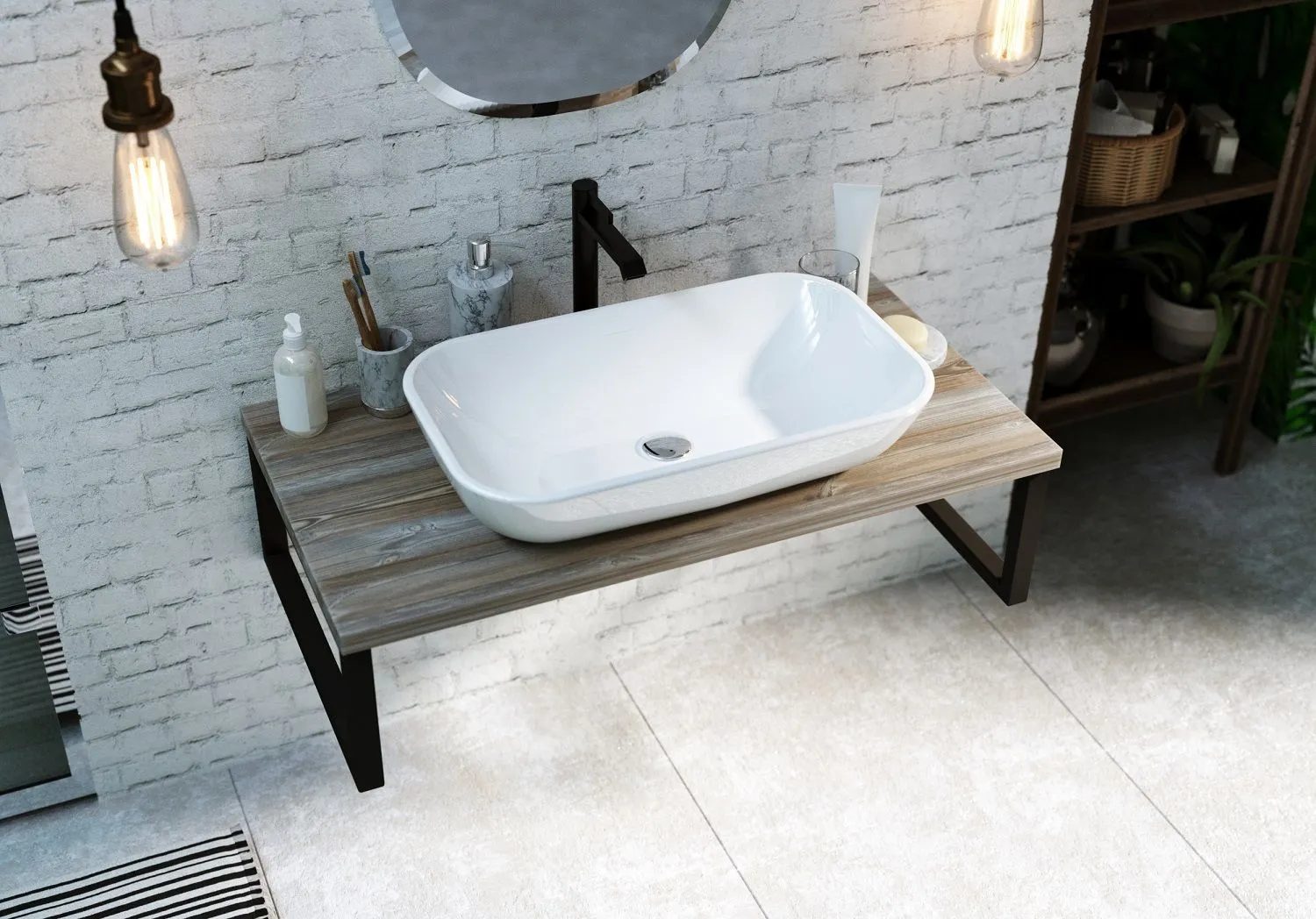 Столешница 1Marka GRUNGE LOFT 90 Дуб Намибия У85834 в интернет-магазине Sumom.kz