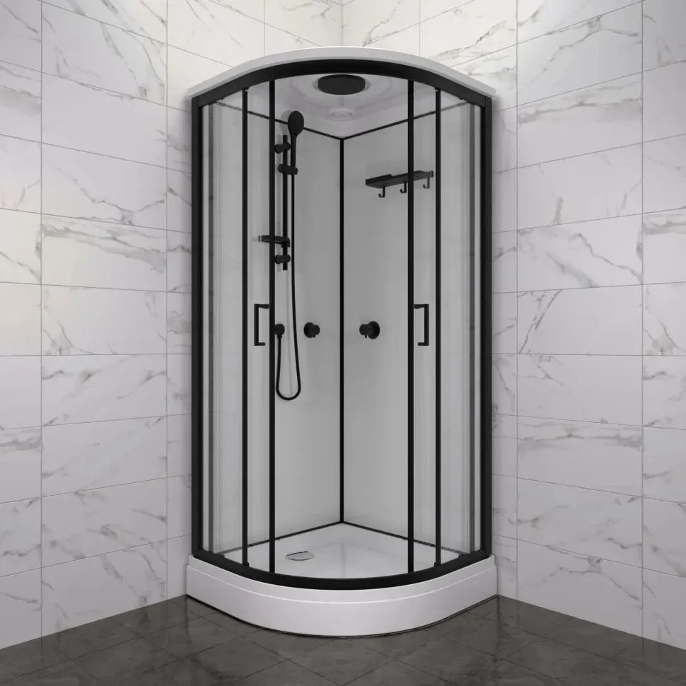 Душевая кабина Triton Прайм-Блэк 90*90 Прозрачное А Щ000007158 в интернет-магазине Sumom.kz