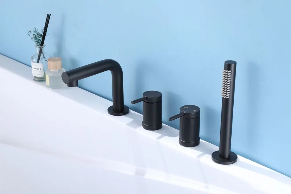 Смеситель ABBER Emotion AF8813B на борт ванны, черный матовый большой выбор под ваш дизайн!