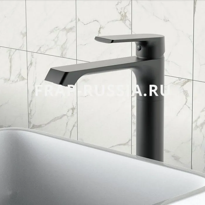 Смеситель для раковины высокий Frap черный F1071-26 большой выбор под ваш дизайн!